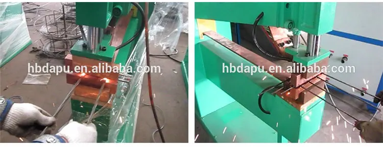 Welded wire mesh multiple pneumatic spot welder