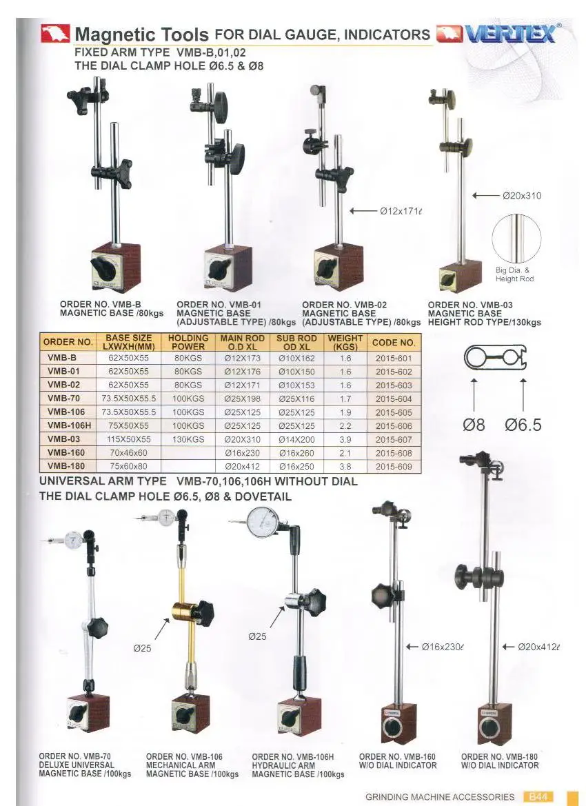 Vertex Hydraulic Arm Base Vmb106h Holding Power 100kgs