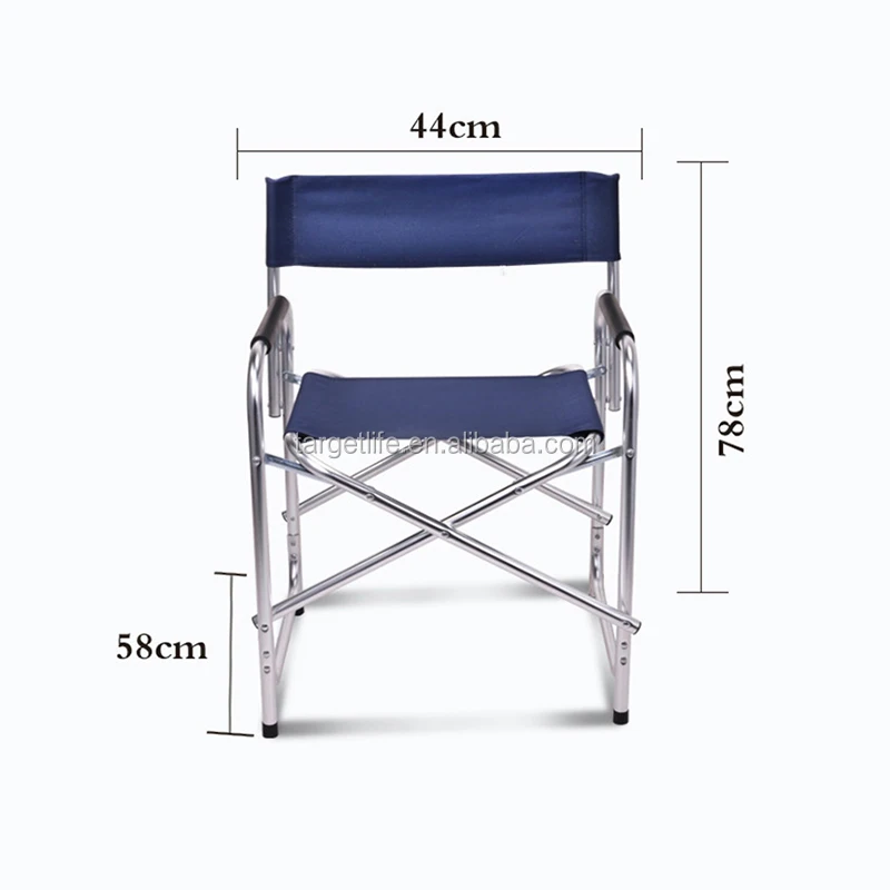 Aluminum Portable Backpack Folding Director Chair Easy Carry Camping Aluminum Portable Backpack Folding Director Chair Easy Carry Camping