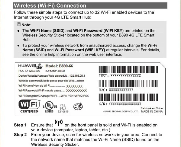 Huawei B890-66 LTE FDD 700/1700/2600Mhz HSPA+850/1900/2100Mhz Mobile Gateway Wireless Router