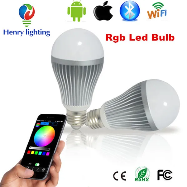 Smart Bulb Music Alarm GroupRgb Led Bulb, WiFi Smart control by Phone App HI-3-6S