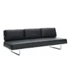 Replica modern relaxing living room daybed sofa Italian black LC 5 genuine leather sofa