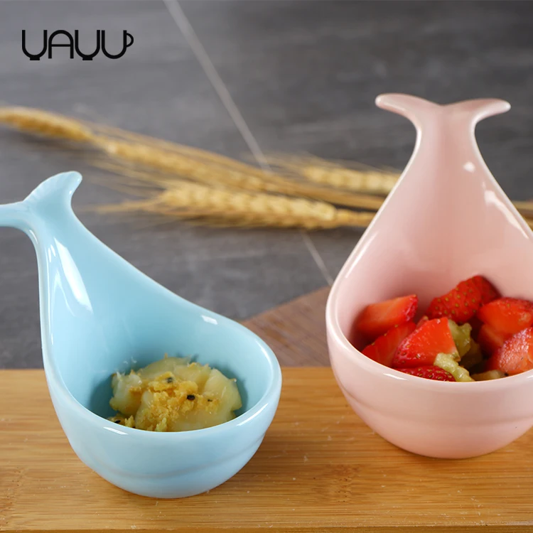 popular round bowl set / ceramic snack bowl with fish shape