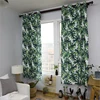 Home Office Window Curtain Polyester Leaves Print Divider Drape Valances Curtains