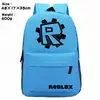 ROBLOX Around the game blue avatar Silk screen polyester canvas backpack bag