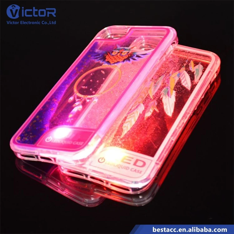 2017 New Wholesale Custom Led Light Up Case Cell Phone Case For Iphone