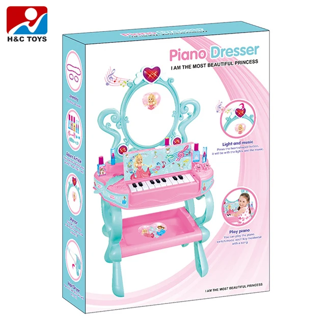 Plastic Material Dresser Toy Piano Dressing Table For Girl Hc402714