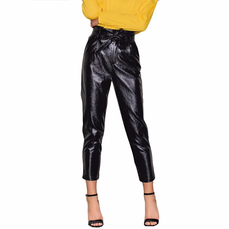 faux leather pants women