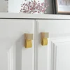 Brass leather cabinet knob handles and knobs for furniture