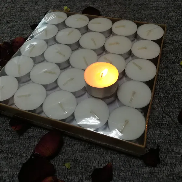 Cheap customized white 100% paraffin bulk supplier tealight candles