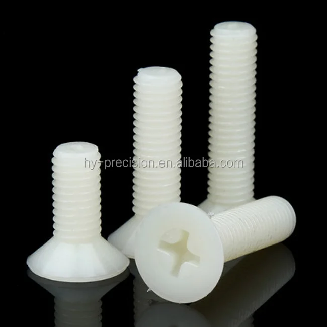 M2 M2.5 White Phillips Flat Countersunk Head Nylon Plastic Screw Buy Nylon Plastic Screw,Flat