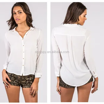 blusa de gasa blanca