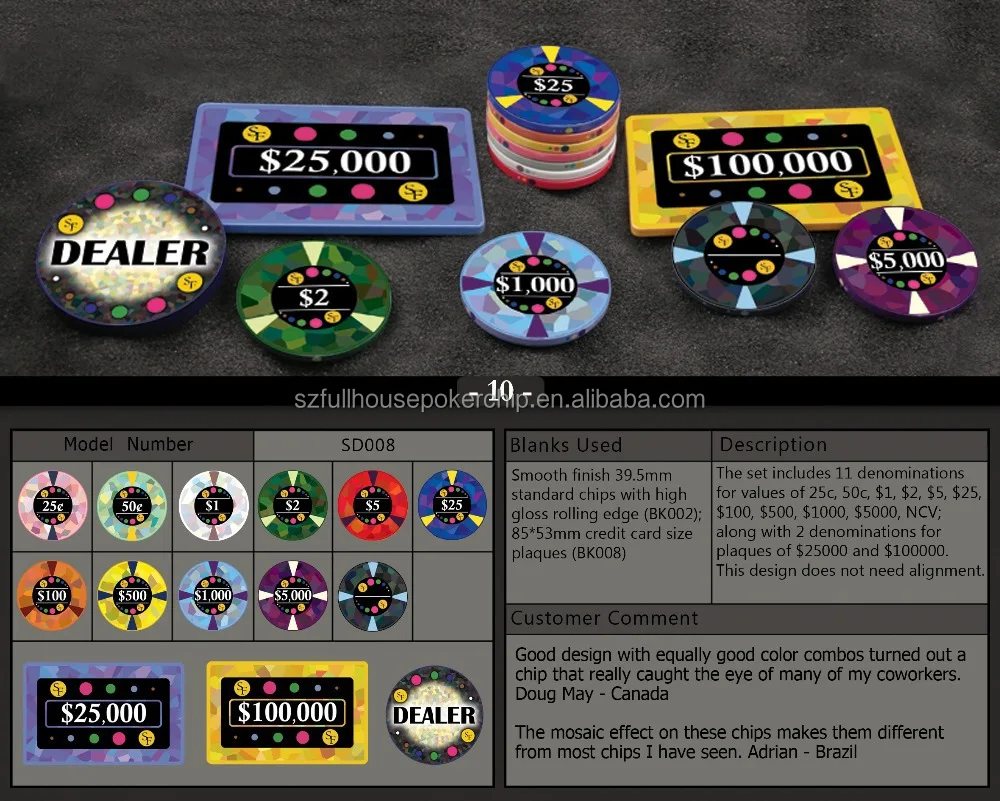 Poker Chips With Denominations Ceramic Chip With A Grade Bold Class