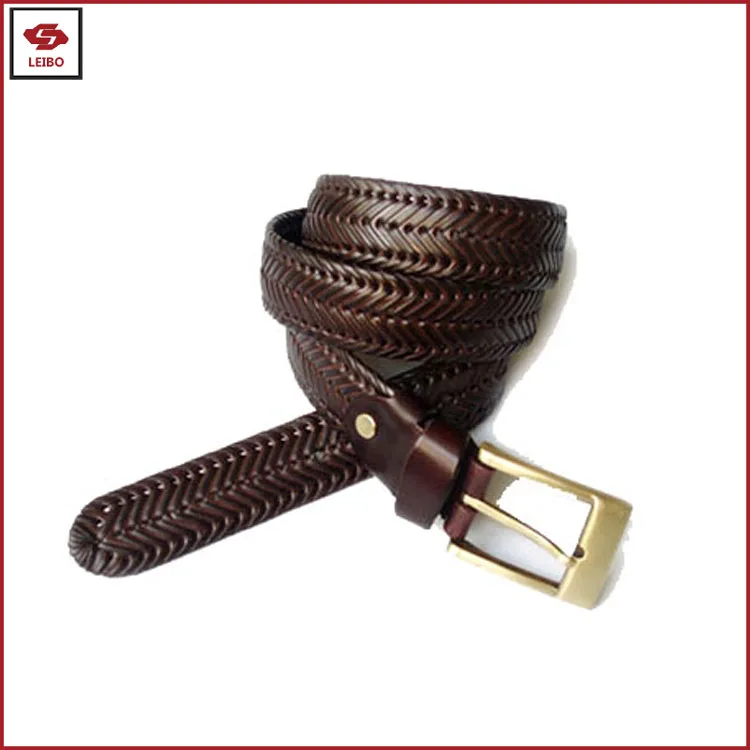 leather weave belt mens