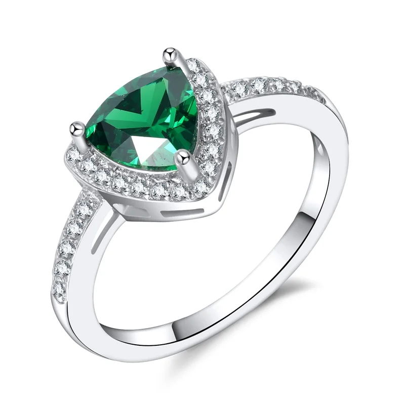 Real 10k Rose Gold 2 50 Ct Green Emerald Engagement Wedding Band Ring Set Ebay