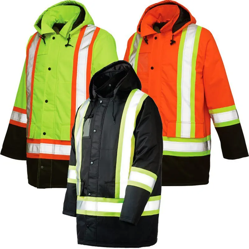 New Product 2017 Safety Workwear Reflective Winter Jacket With