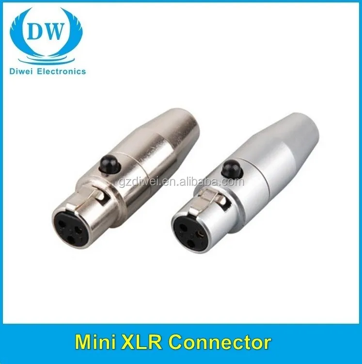 3pin Mini Xlr Panel Mount Connector Xlr Socket Connector Buy Mini Xlr