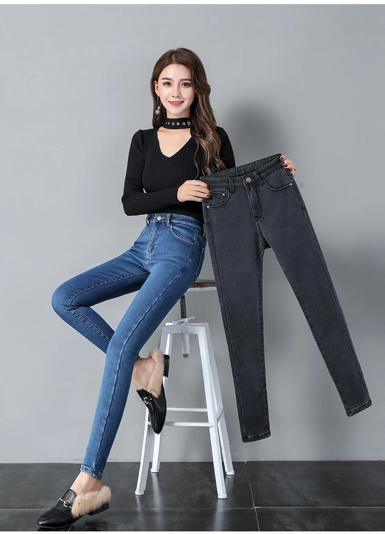 High Waist Skinny Female Jean Pant Jeans Top Design Stocklot - Buy Pant ...