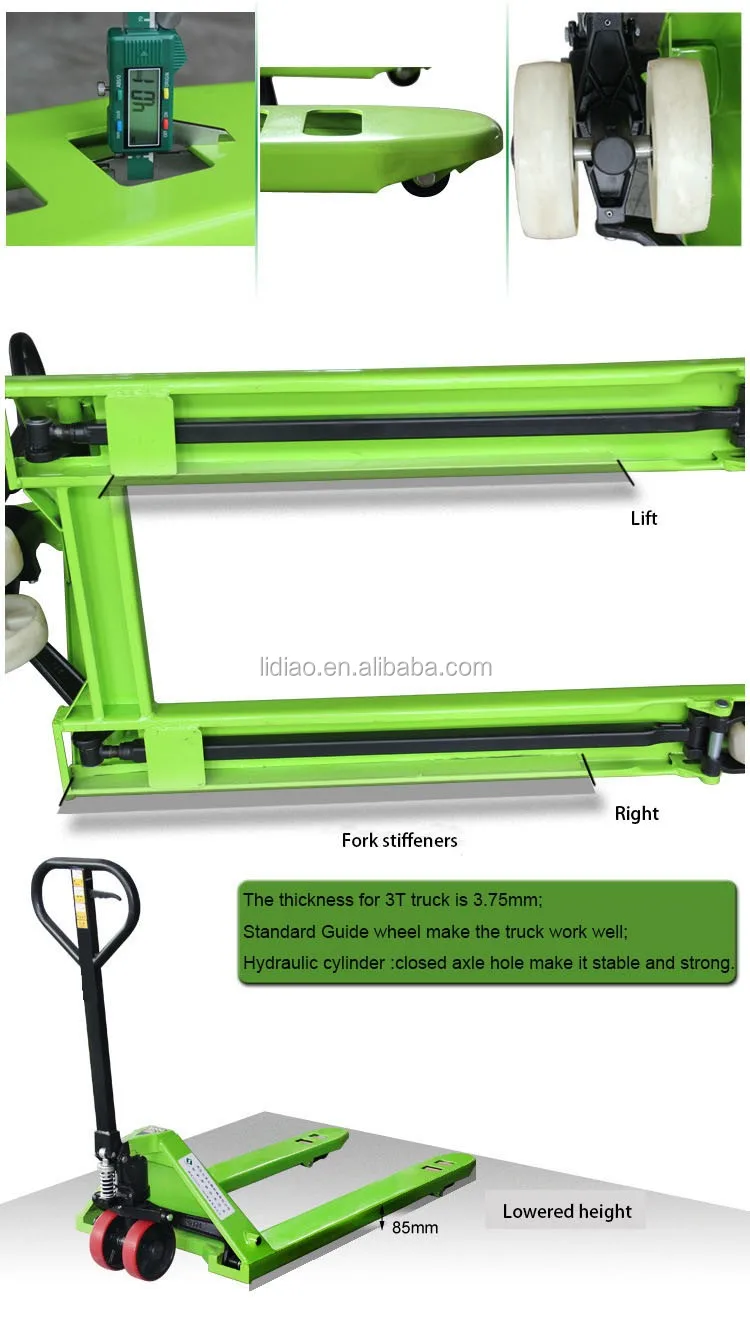 Handhubwagen Hubwagen Gabelhubwagen Pu 3000kg Neu Buy
