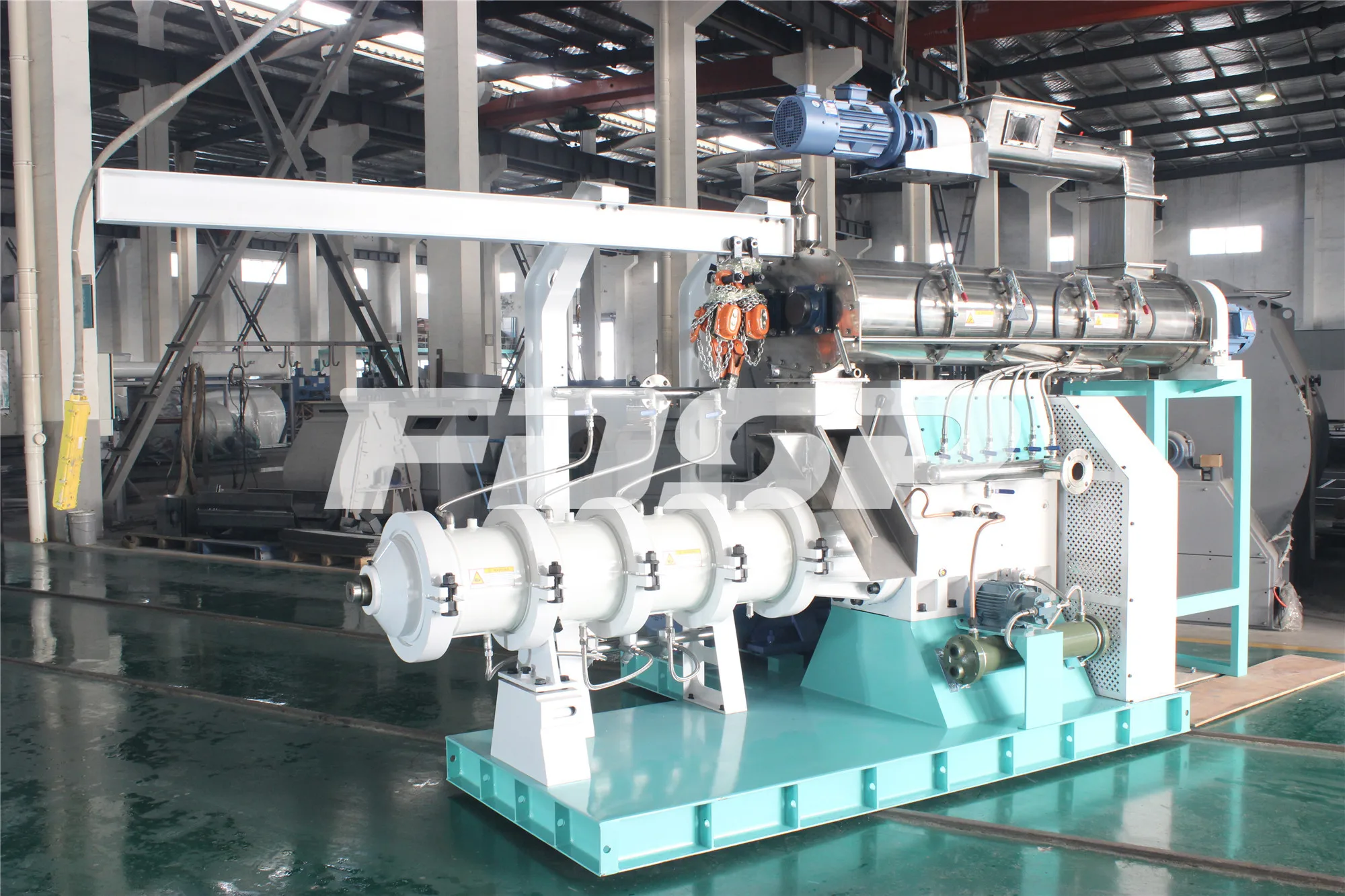 Sphs Series Single Screw Floating Fish Feed Extruder Machine In Nigeria