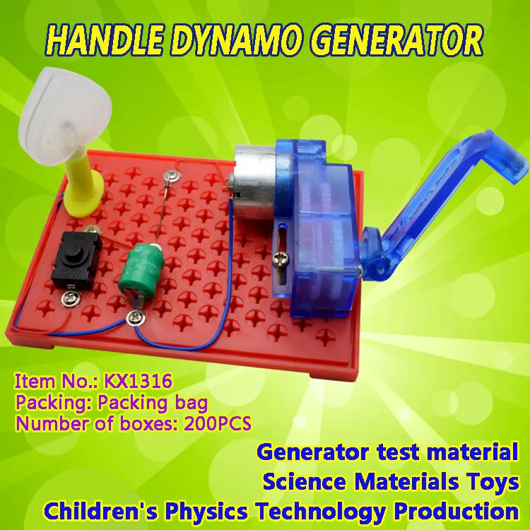 Diy Montieren Spielzeug Dynamo Generator Modell Holz Erfindung WissenschF4Y7 1X 