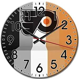 Philadelphia Flyers Round Wall Clock Arabic Numbers Frameless Reliable Quiet 10 Inch / 25 cm Diameter