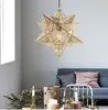 DIY Copper Moravian Star Pendant Light Fixture, Wedding Prodect Decoration Hanging Light