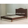 New Style Coffee Linen Wave Headboard Bed
