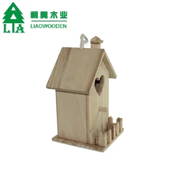 Good price of Cheap new unfinished wooden bird house wholesale With 