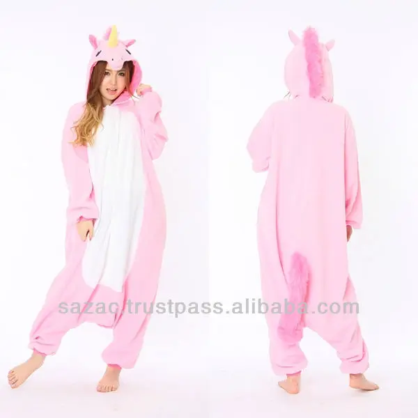 Vêtements carnaval animaux pour Dance Party Sazac licorne rose Costume Mascote Costume Pug kigurumis pour le
