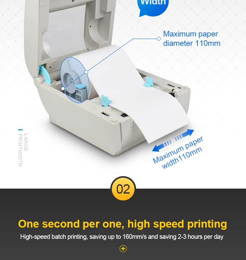 Thermal Label Sticker Printer Shipping Label Printer Waybill Printer For Coffee Shop Zj9210 Pos