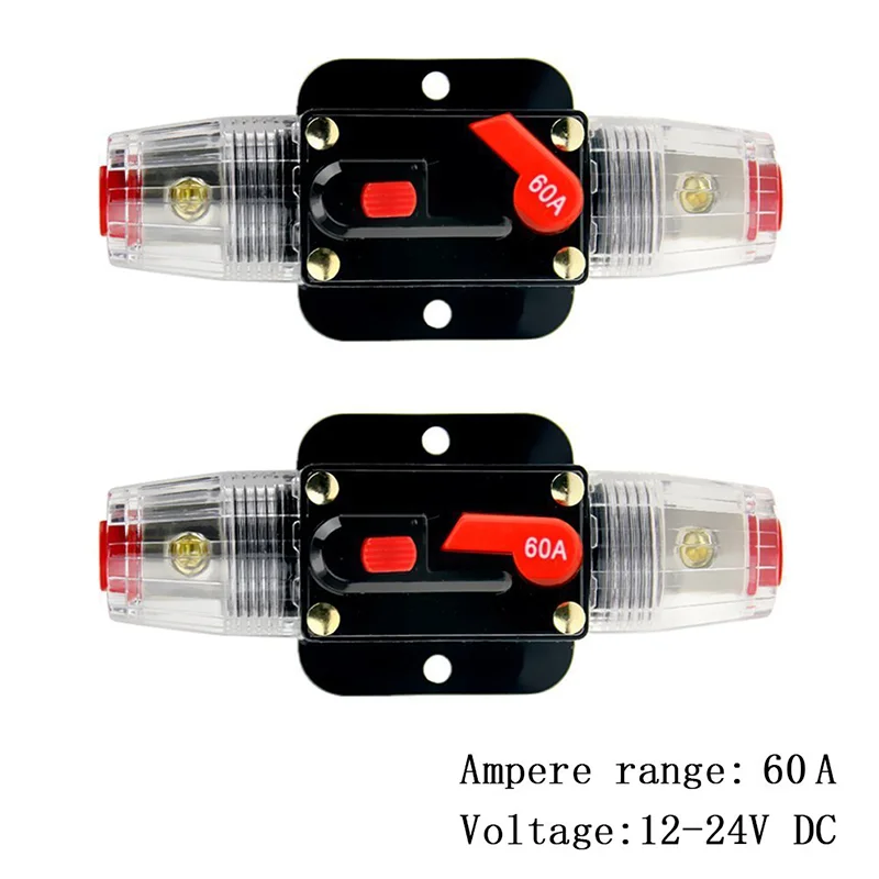 12V 20A-100A Amp In-Line DC Circuit Breaker Solar//Audio//Car//Video Fuse Holder