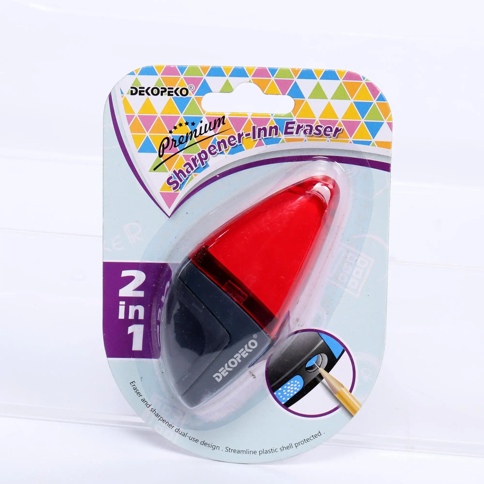 Hot Sale Pencil Sharpener Eraser 2in1 For Students Or Office Staff
