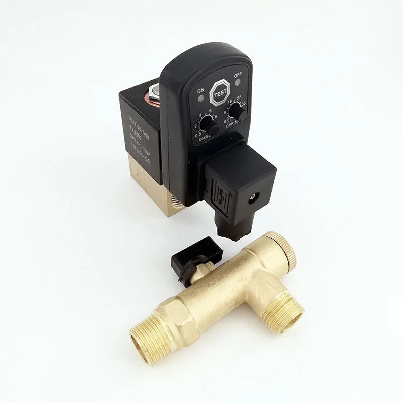 1//2/" Compresor de aire TEMPORIZADO Electrónico Válvula de drenaje automática Indicador LED AC110V