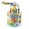 2019 Top sale baby educational wooden activity cube for wholesale W11B153