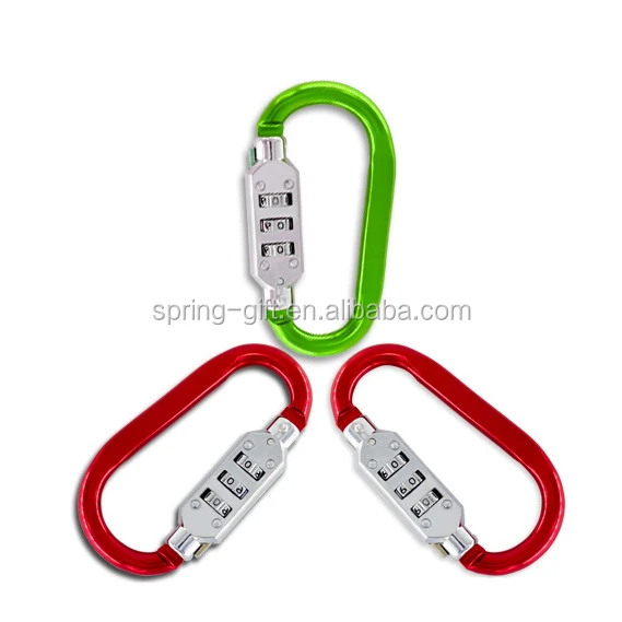 Multifunctional Aluminium Alloy Password Carabiner With Coded Lock