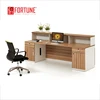Promotional modern front counter desk Melamine standing reception desk lobby reception counter(FOH-RD-2410)
