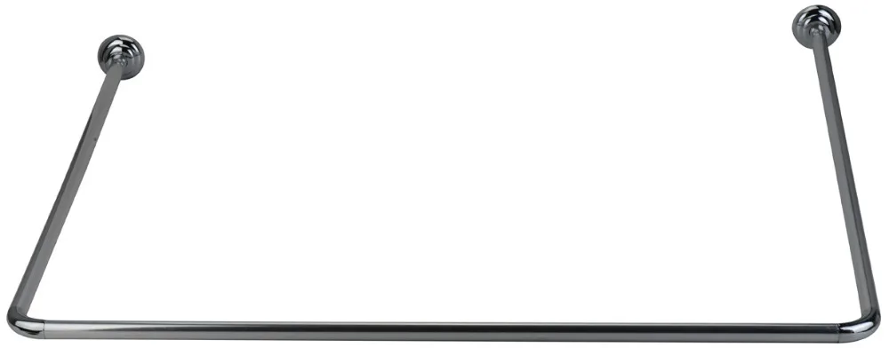 Flexible aluminum alloy U shape shiny corner shower curtain rod