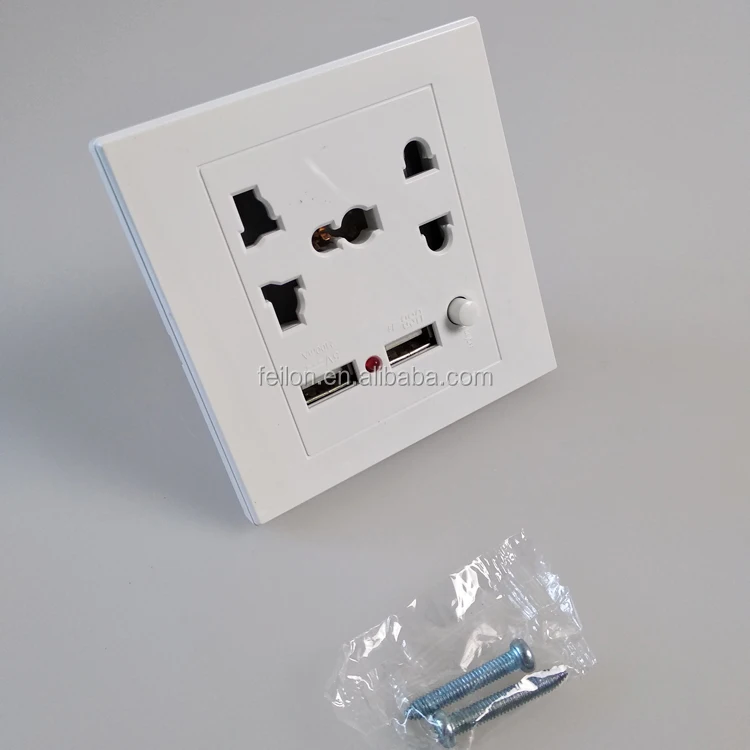 Univalsal Au / Eu /us/ Uk Multi Electrical Plug Wall Safe Socket With
