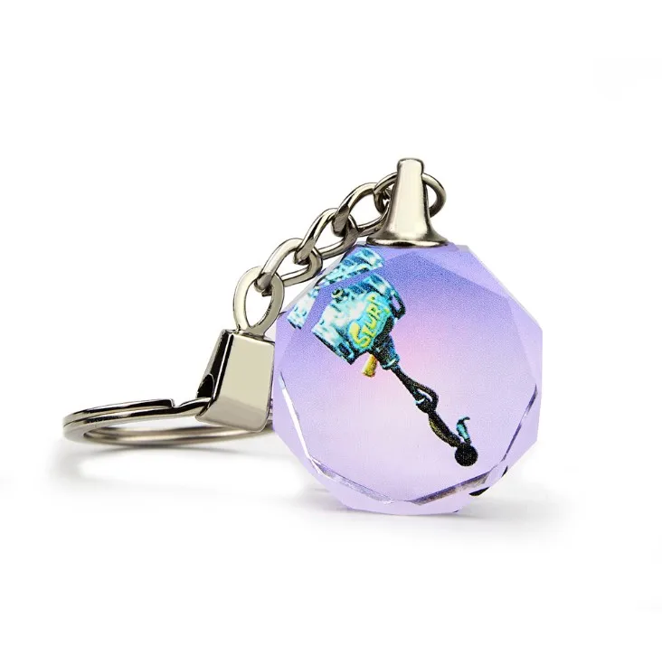 Beautiful America Movie 3d Glass Crystal Keychain Custom With Led Light