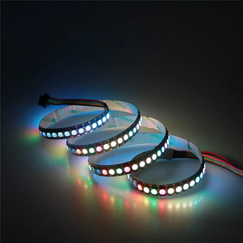 ALITOVE 3.3ft 144 Pixels WS2813 (Upgraded WS2812B) Individually Addressable Programmable 5050 SMD RGB LED Flexible Strip Light Non Waterproof 5V DC (Black PCB)