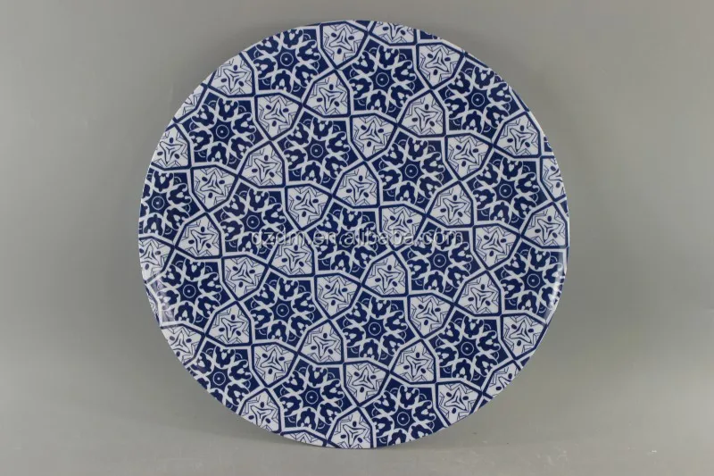 vintage style Melamine Dinner plate 36cm