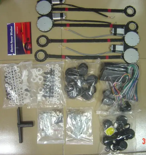Car Auto Universal Electric Power Window Kit 4 Door With Switches And