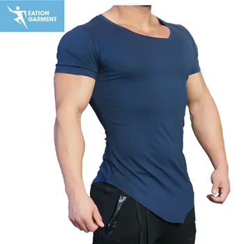 Navy Blue Fitness T Shirts Fitted Gym Shirts Mens - Buy Gym Shirts,Dry ...