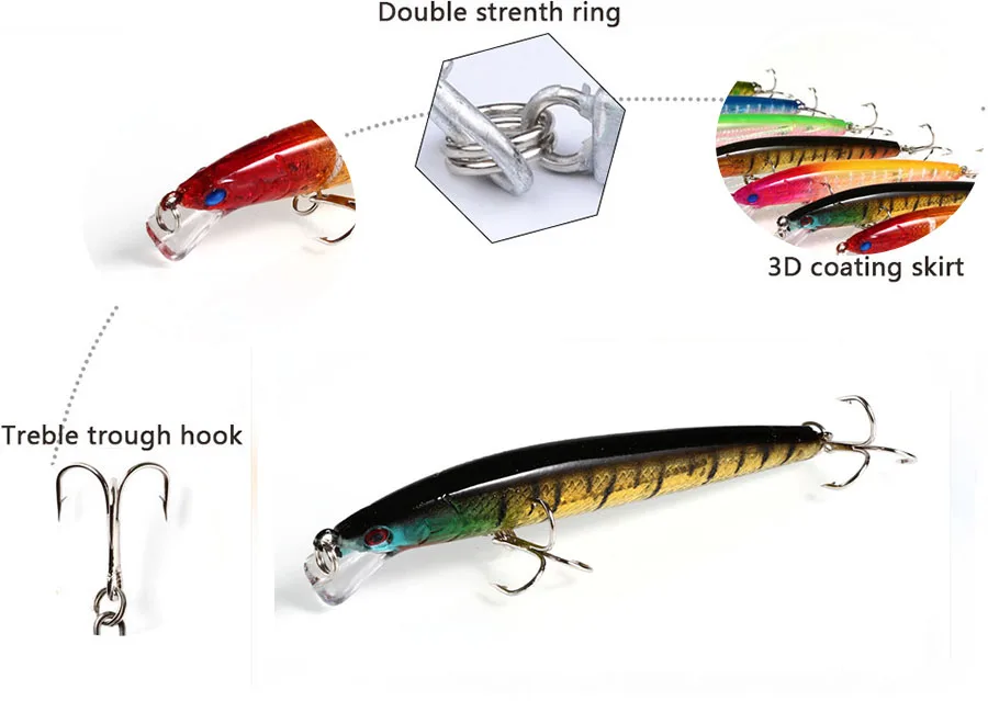 Free sample double treble fishing hook lure