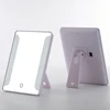 Cosmetic Portable Compact LED Make Up Desktop Mirror with 2 Pcs LED lights Strip Lighted Travel Makeup