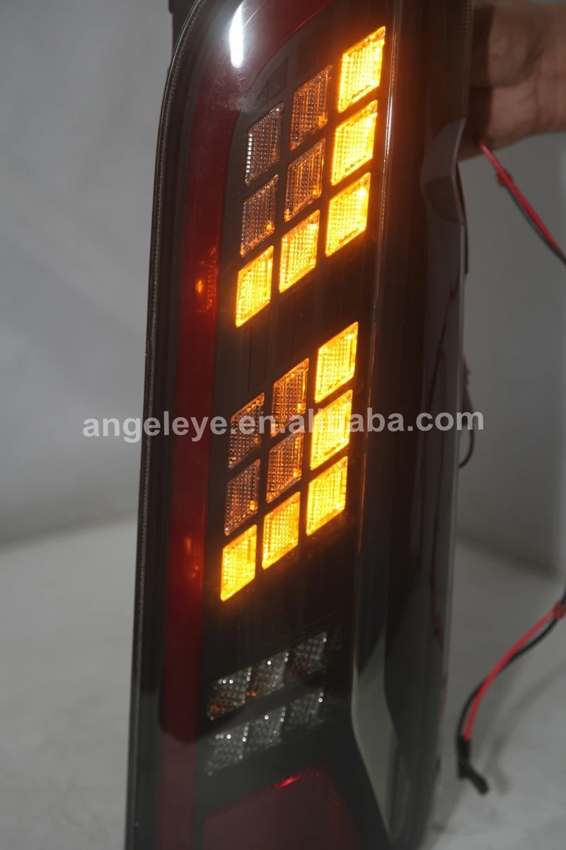 Full LED Tail Lights For TOYOTA HIACE Smoke Black Color 2014-UP YZ