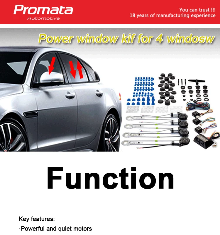 Universal 4door Car Power Window Conversion Kit With Switch Buy 4