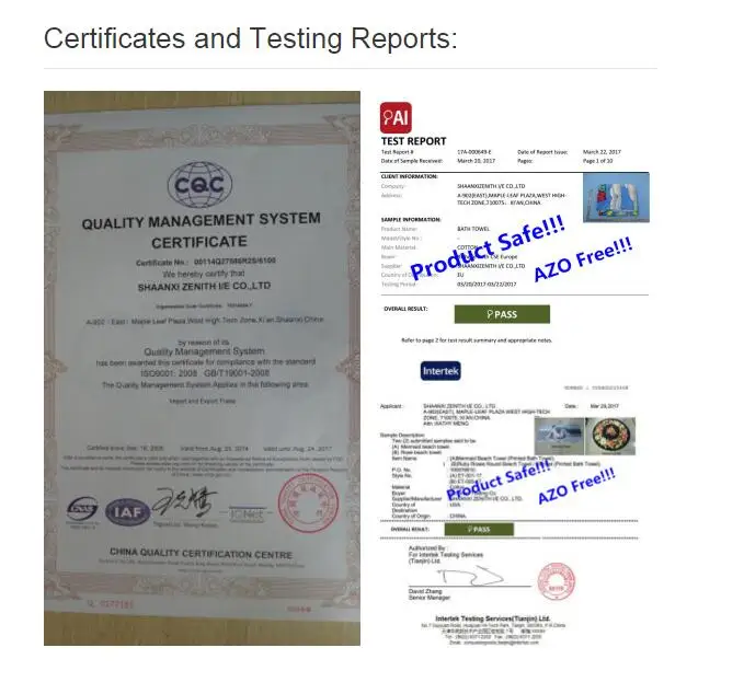 Certificates