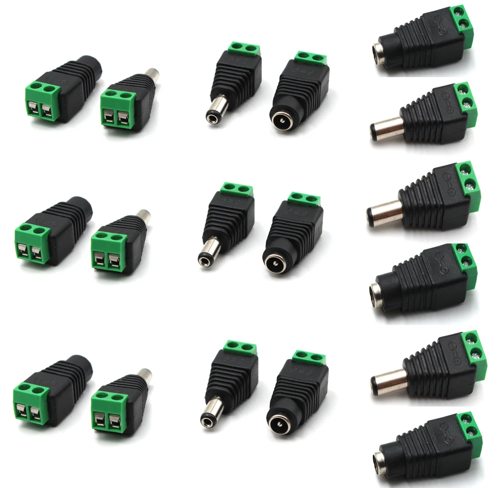 Dc Cable Negro Lv Power Splitter 2.1 mm 1 X Mujer In//2 X Macho Out